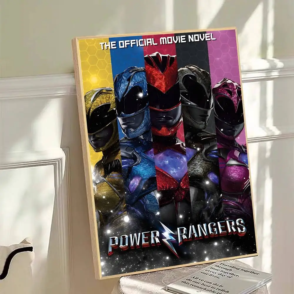 TV Mighty Morphin Power Rangers Movie Sticky Posters Vintage Room Home Bar Cafe Decor Room Wall Decor