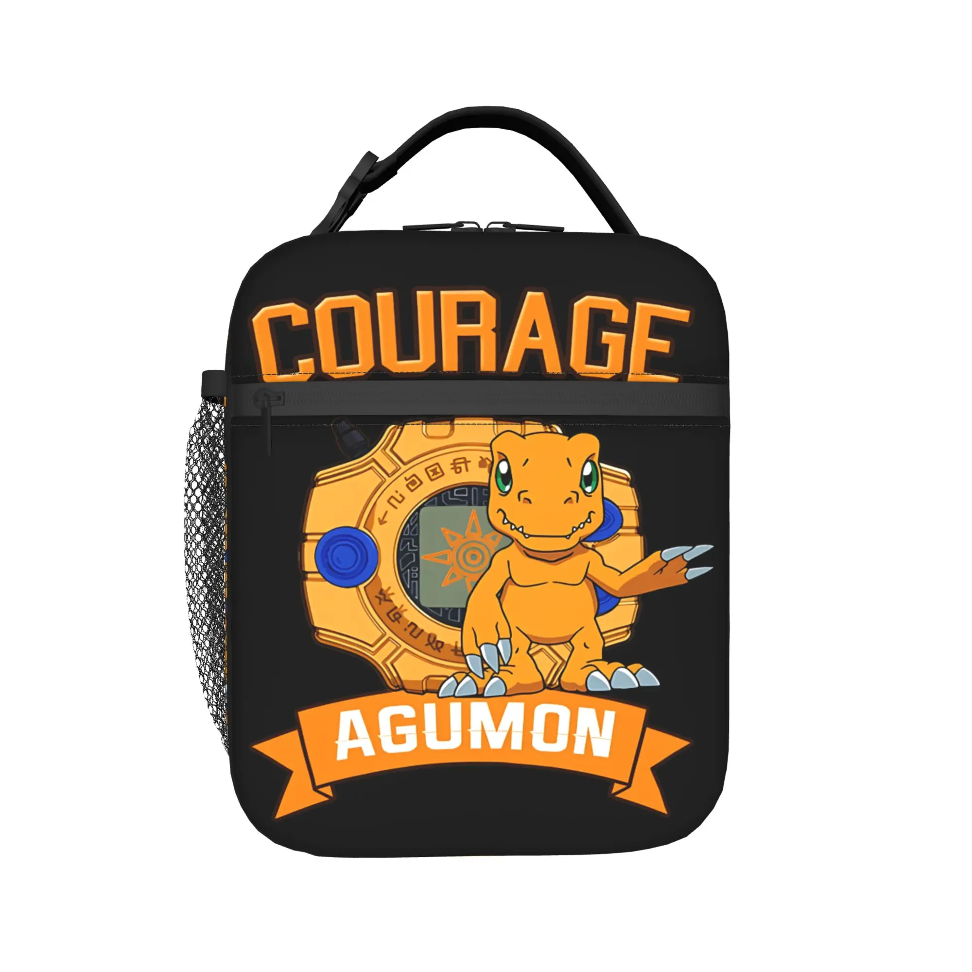 

Courage Digital Monster Digimon Thermal Insulated Lunch Bag for Travel Portable Food Bag Men Women Thermal Cooler Lunch Boxes