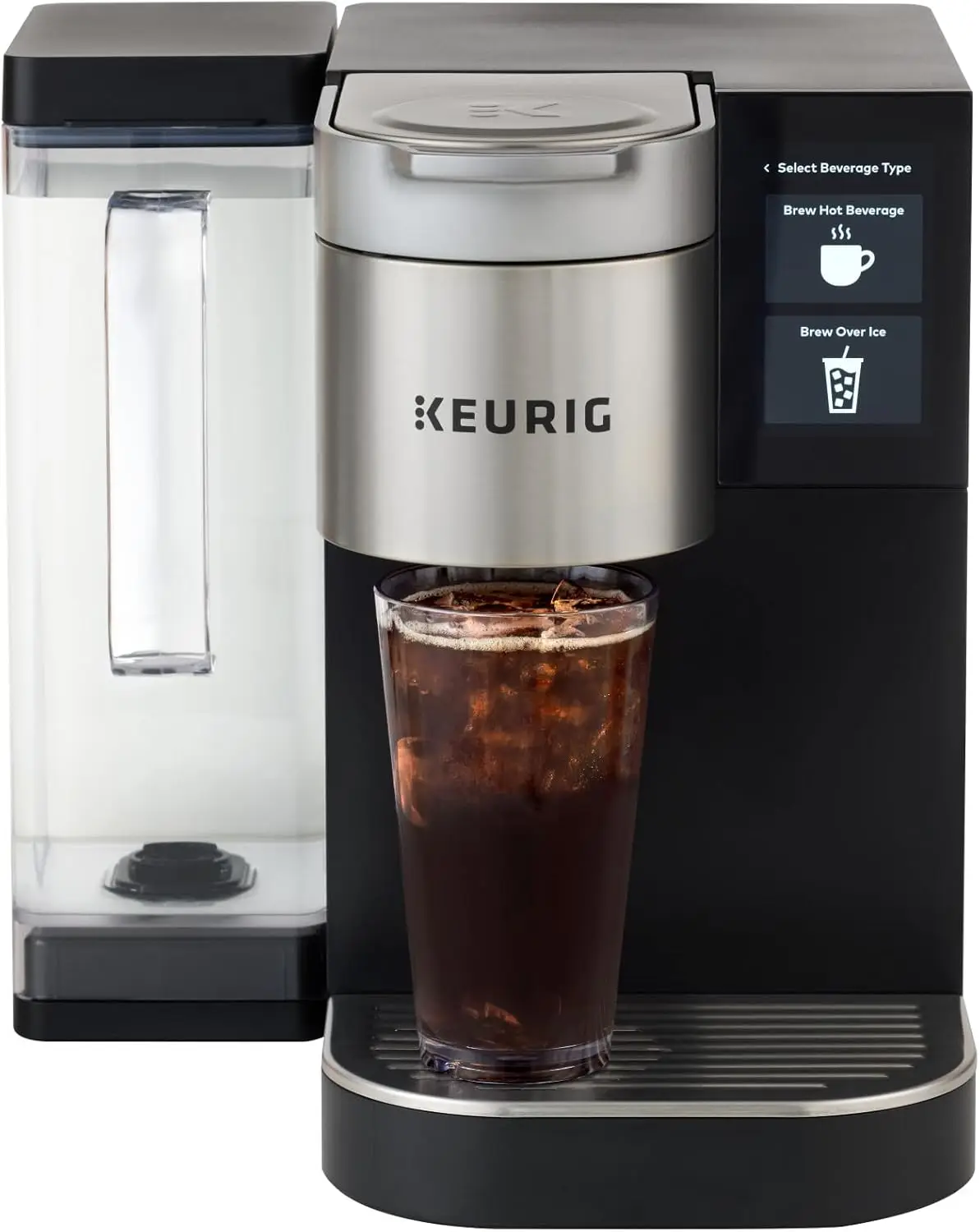 

K-2550 Medium Business Single Serve Coffee Maker, 110 oz Water Reservoir, Silver/Black