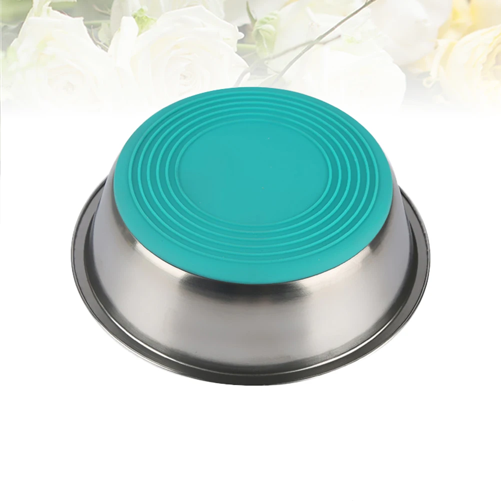 

Non slip Pet Bowl Durable Stainless Steel Feeder Hard Metal Cat Dog Blue Biting Resistant Unique Design Water