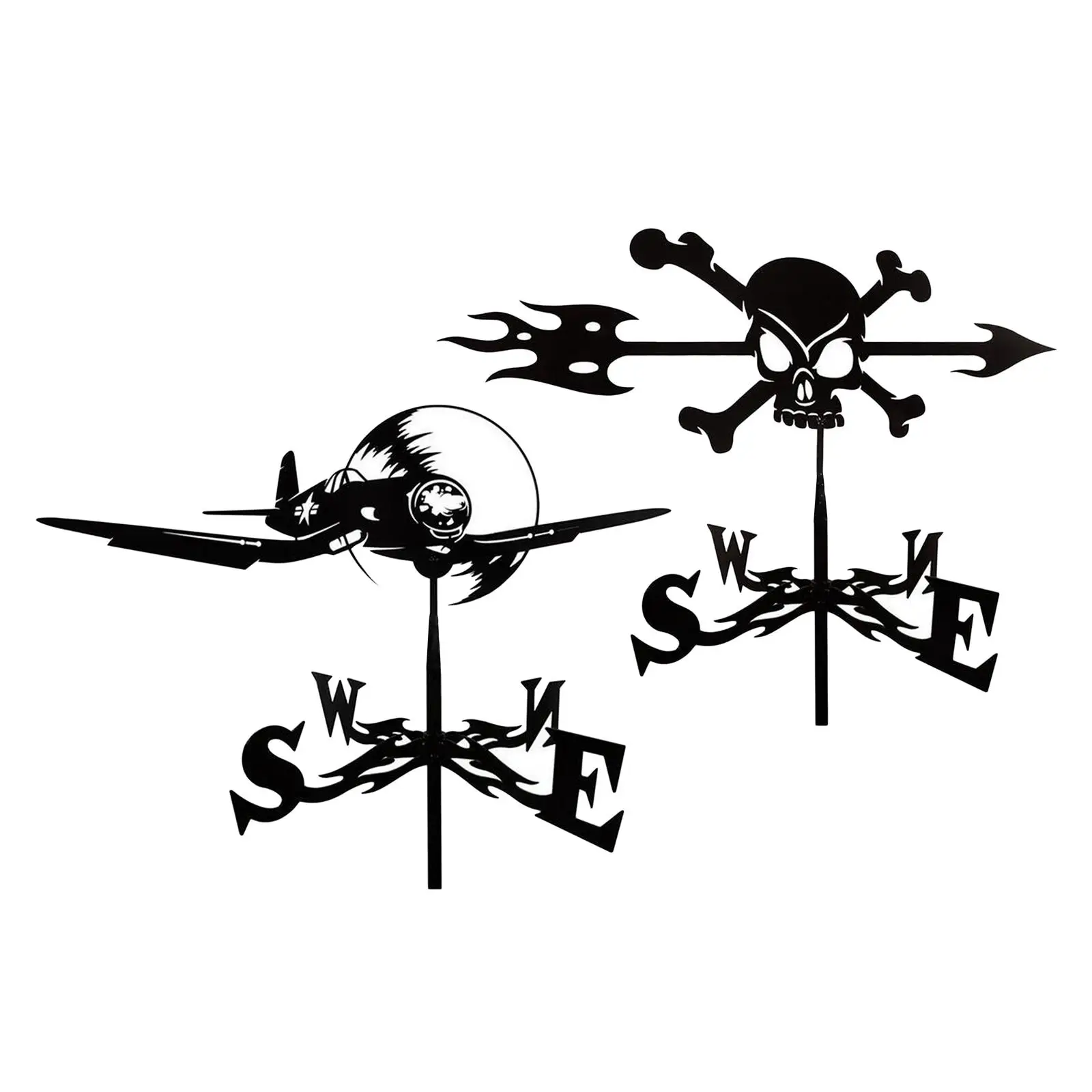 Heavy Duty Iron Weathervane for Barn Roof Wind Speed Gauge for Outdoor Yard Garden Shed Decor