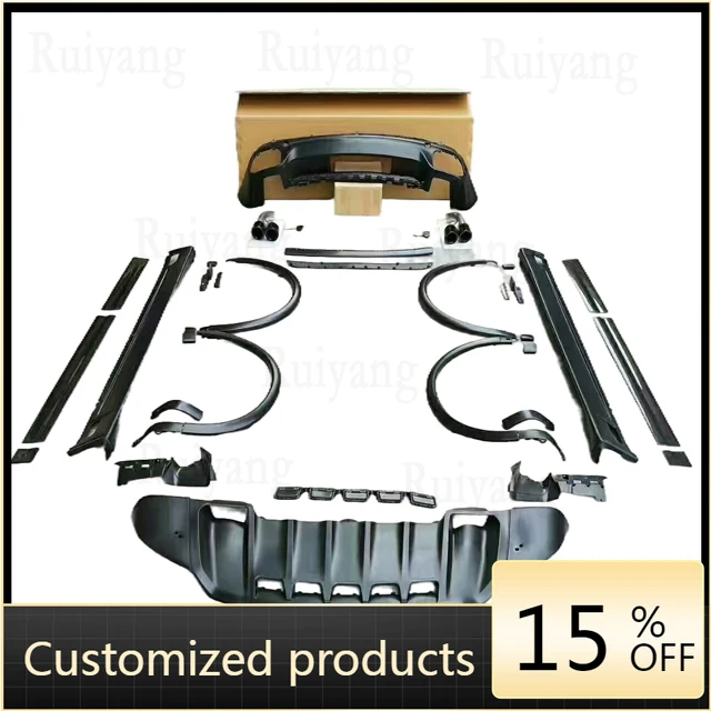 

Высокое качество и надежность для Cayenne 2015-2017, комплект кузова GTS, передняя губа, задняя губа, дверная панель, полоса, колесная арка, новый состояние, автомобильный мод