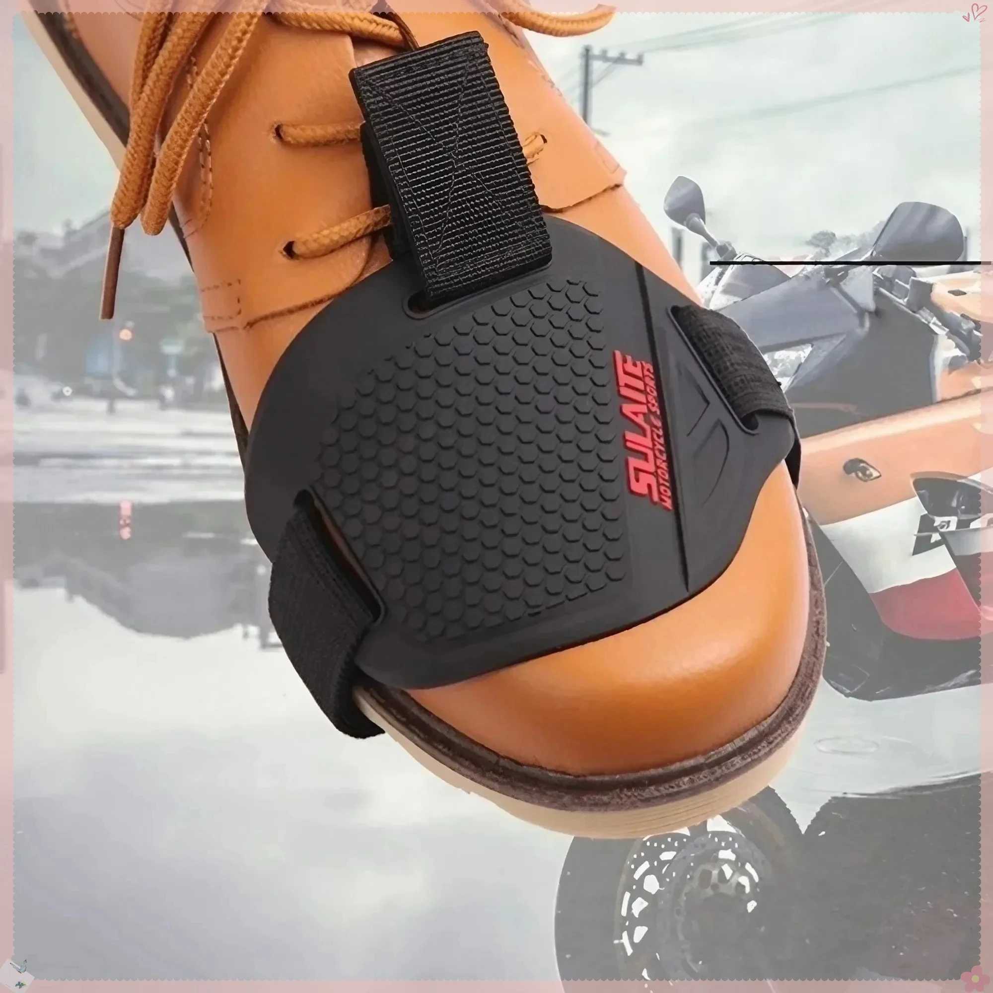 Motorcycle Rear Box Cover Protector Rubber, Gear Shift Shoe Protection, Prevents Wear, Ideal for Motorcycle Riding