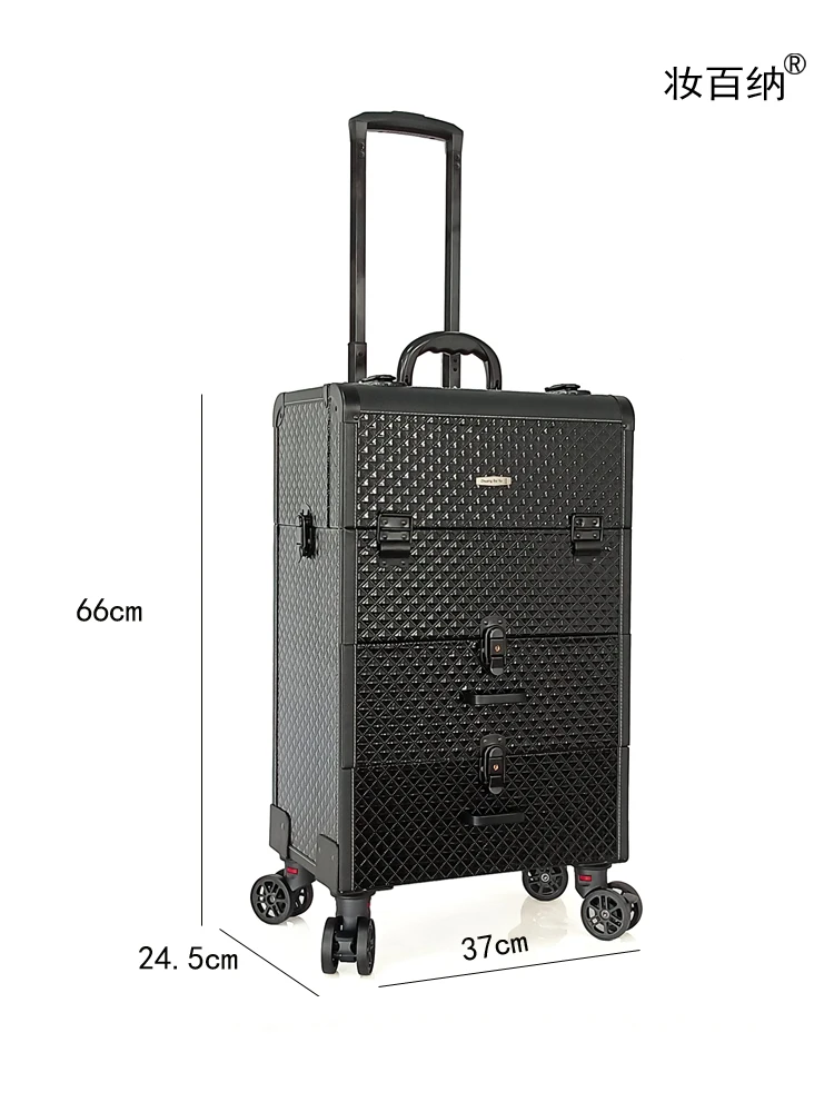 Makeup artist special pull rod and nail box go out for beauty luggage tattoo tool.