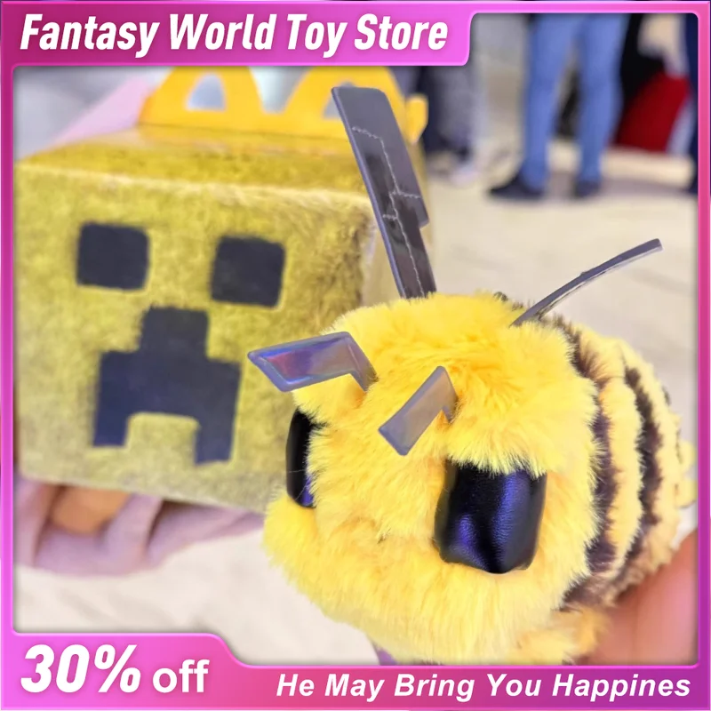 

In Stock Minecraft Anime Game Peripheral Kawaii Bee Bag Pendants Collection Schoolbag Decoration Ornaments Gifts for Childrens