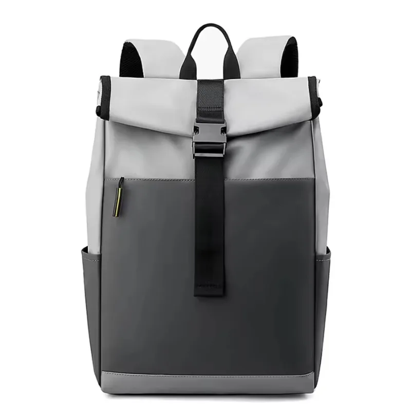 

Large capacity roll top notebook backpack with fashionable waterproof leisure travel backpack