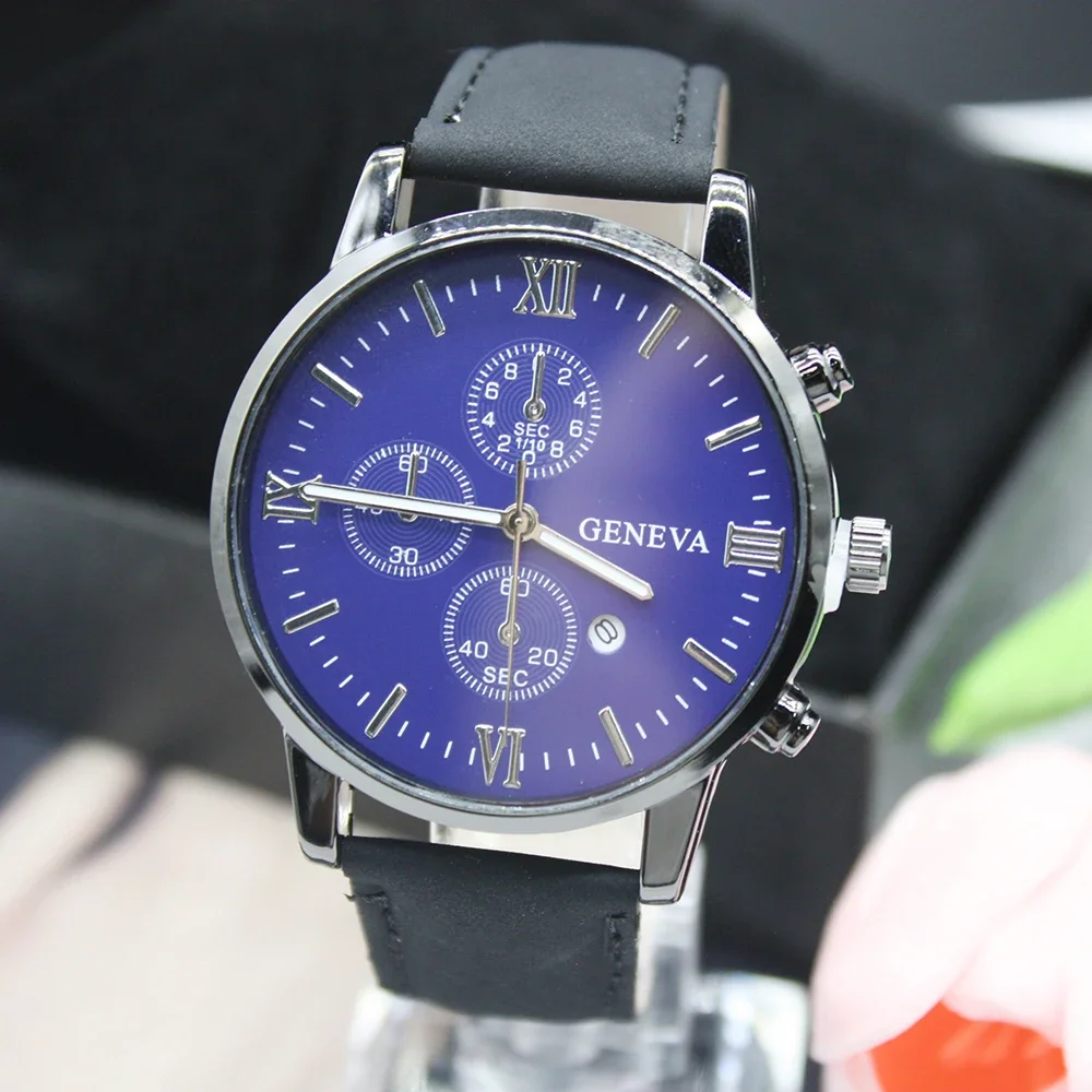 Набор из 5 модных кварцевых часов со стальным ремешком, модные удобные мужские часы, браслеты, коробка для улицы