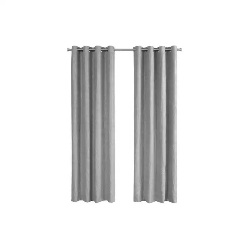 

Curtain Panel, 2pcs Set, 54w X 95l, Room Darkening, Grommet, Living Room, Bedroom, Kitchen, Grey Micro Suede, Contemporary, Mode
