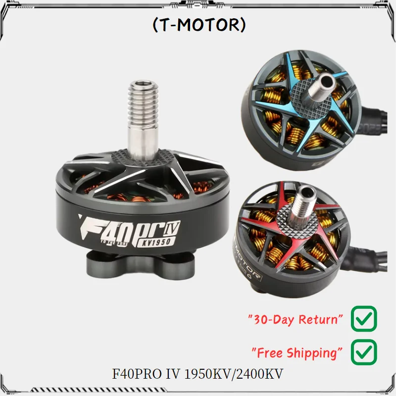 

T-Motor 2025 New Out-Runner F40PRO IV 1950KV 2400KV 4-6S Brushless FPV Motor for RC Drone FPV Racing Freestyle Drones