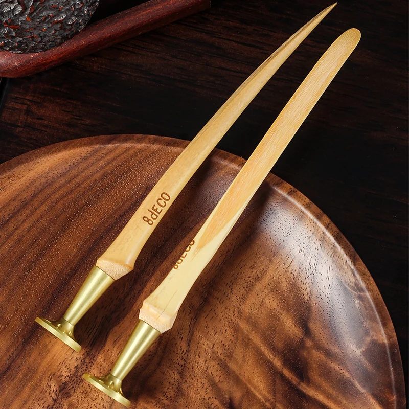 

2 in 1 Stainless steel Bamboo Metal Smoke pipe Tools Tamper cleaning tools Tamper Smoking Accessories Tobacco Pipe Knife