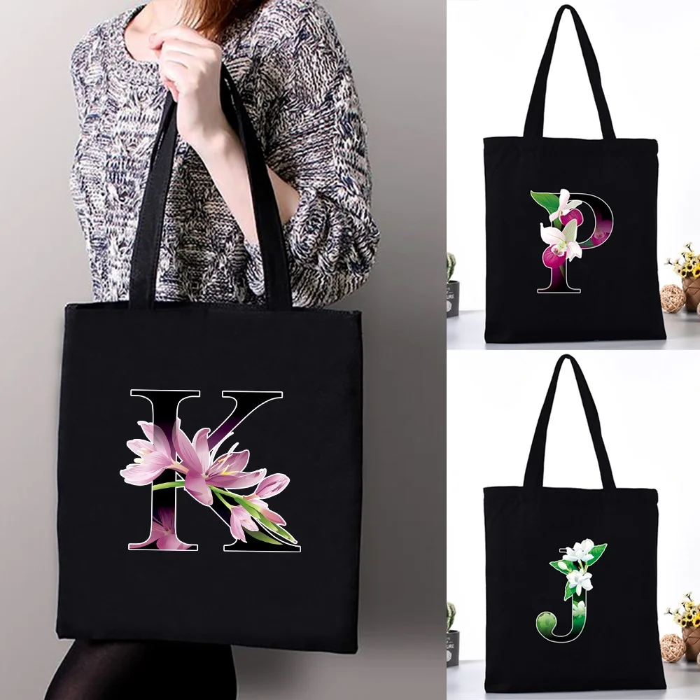 

Single Shoulder Canvas Bag Minimalist Handbag Foldable Shopping Bags High-quality Commuting Storage Pack Flower Color Series