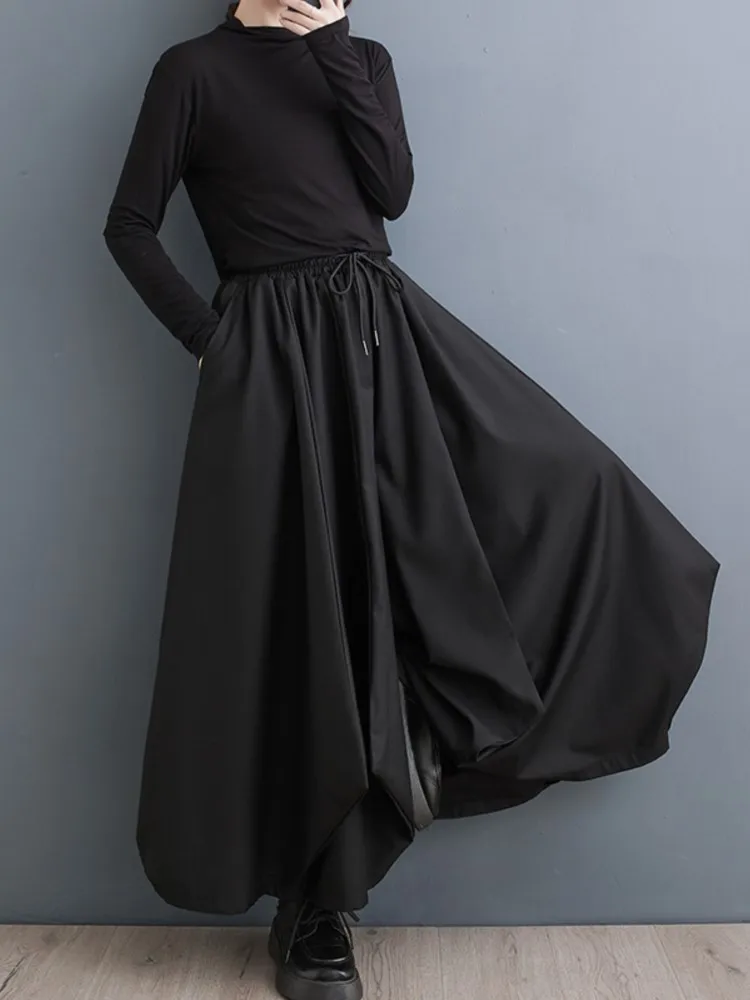 Pantaloni lanterna primaverili oversize da donna pantaloni da donna a pieghe moda casual a vita alta pantaloni da donna larghi larghi irregolari