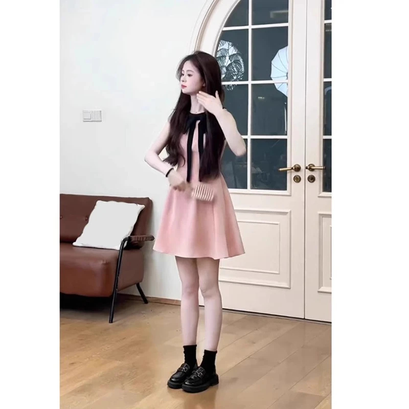 فساتين نسائية بدون أكمام أرجوانية صيفية من الكتان قابلة للتنفس بحزام سباغيتي بدون خصر ملابس شاطئ مريحة فساتين شمسية حارة #1