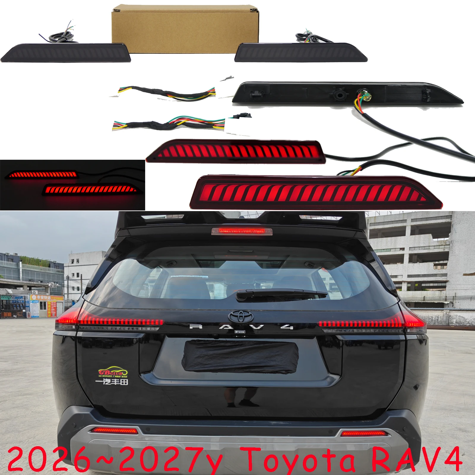 

car bumper tail light for Toyota RAV4 taillight LED Reflector 2026~2027y car accessories Taillamp for Toyota RAV 4 fog lamp