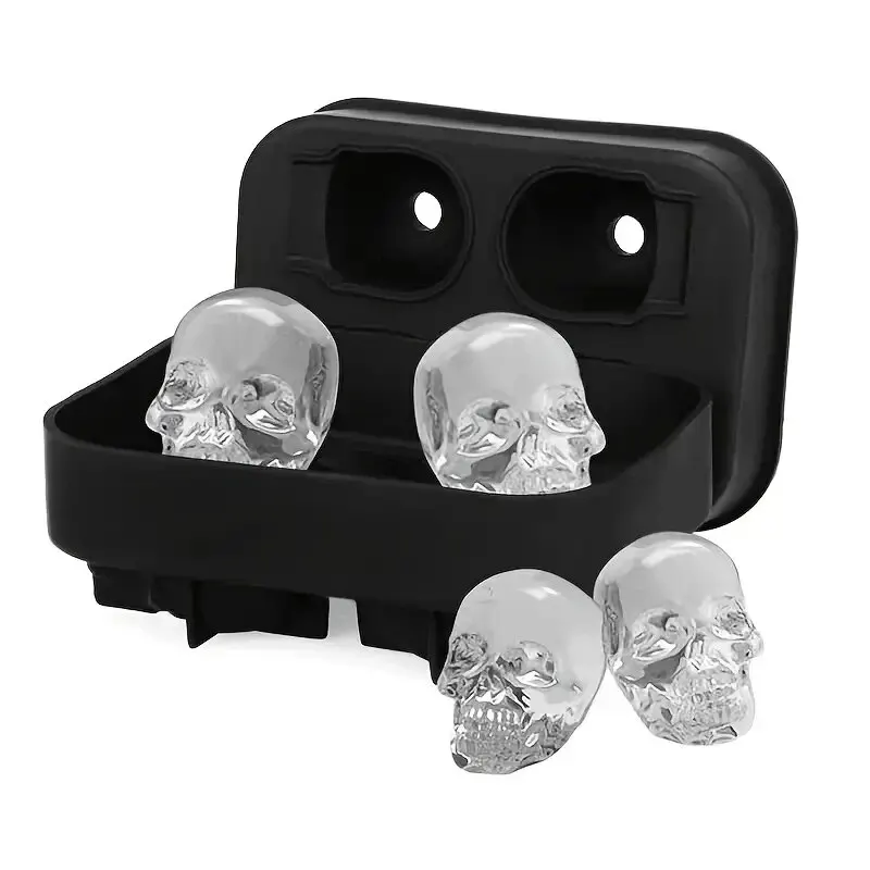 Silicone 3D Ball ,Skull, Diamond-Shaped Ice Mold ,Reusable Ice Cube Mold Ice Cube Trays,Easy Release,For Whiskey, Paty Supplies