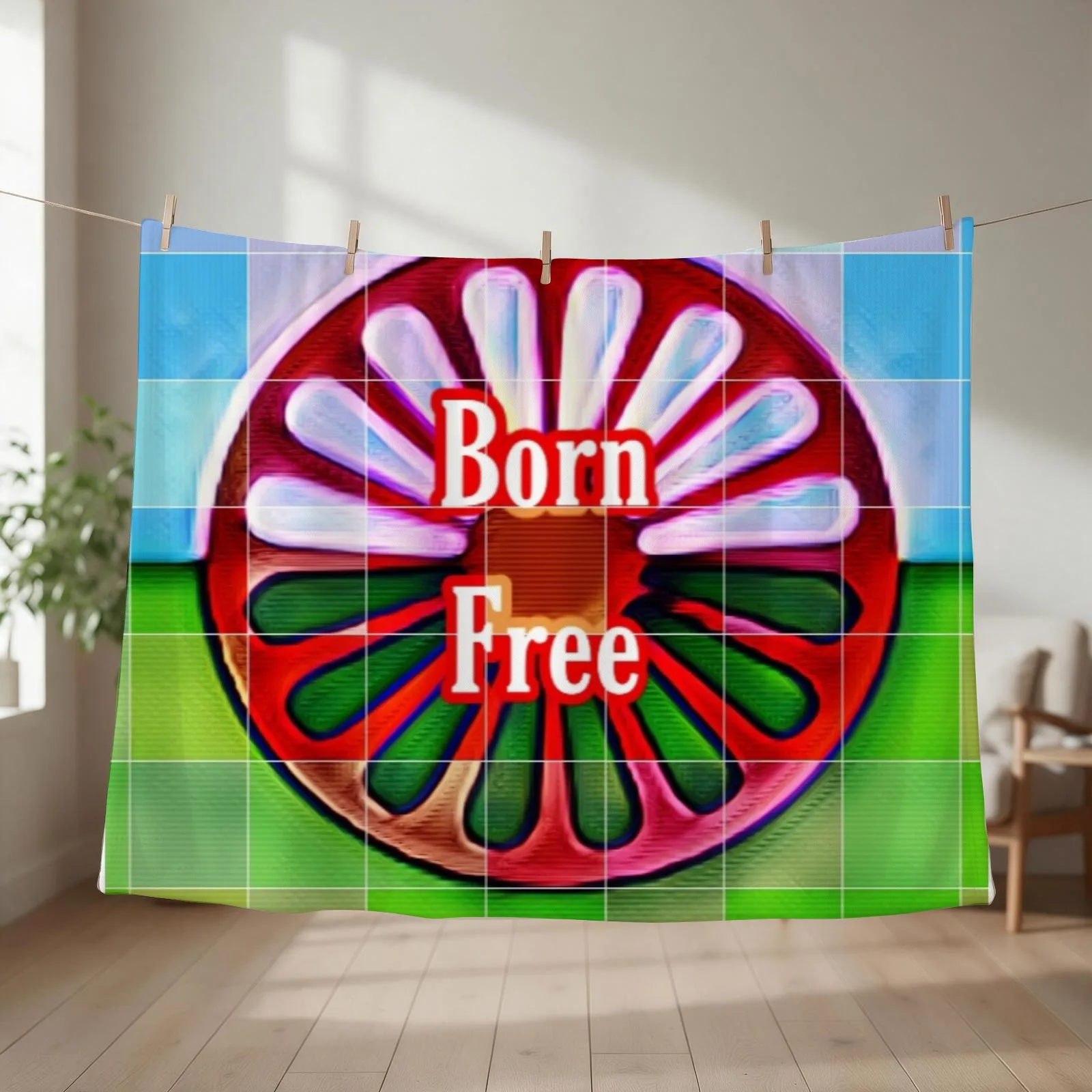 Born free Throw Blanket couch cozy soft plush fuzzy picnic outdoor blanket