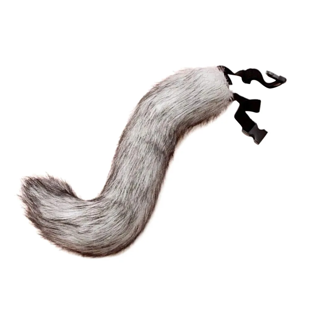 

1pc For Halloween Tail Costume Cosplay Cosplay Costume Adjustable Tail Dress Up Prop Grey