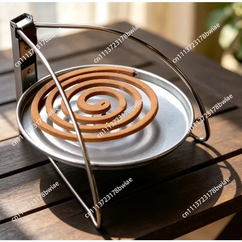 Stainl Steel Mosquito Coil Tray Cam Outdoor Portable Tray Staable Metal Storage Organizer