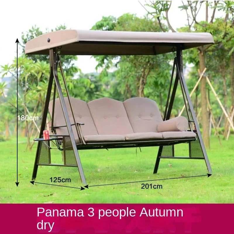Upgrade Outdoor Swing Rocking Chair Outdoor Balcony Cradle Garden Courtyard Leisure Adult Double Chair Iron Hammock