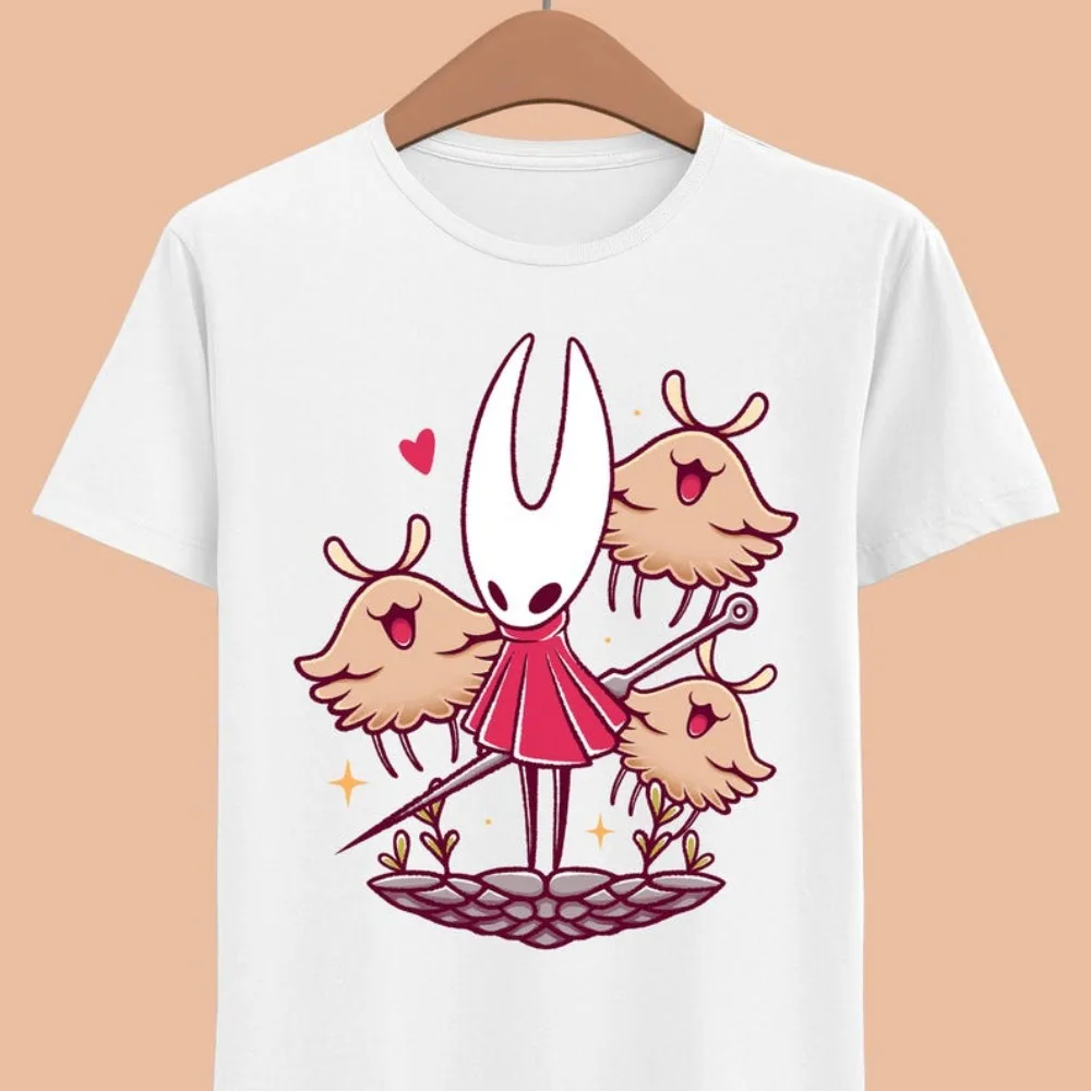 

Футболка унисекс для косплея, Hollow Knight Silksong Game Video, мужская хлопковая футболка, игровые футболки для женщин