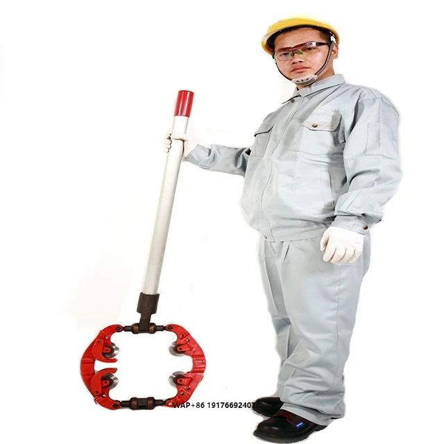 

ECR12 Industrial Grade Manual Pipe Rotary Cutter 266-358mm Cold Cutting Tool for 10-14 Inch Stainless Steel Cast Iron Tubes