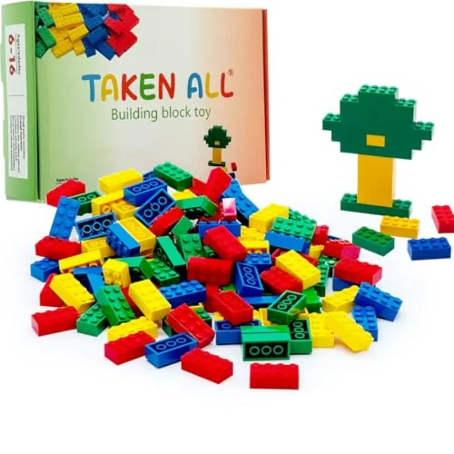 

120Pieces Classic Building Bricks Blocks Toy Set 2x4 MOC Building Basic Bricks Parts and Pieces Compatible with Major Brands Co