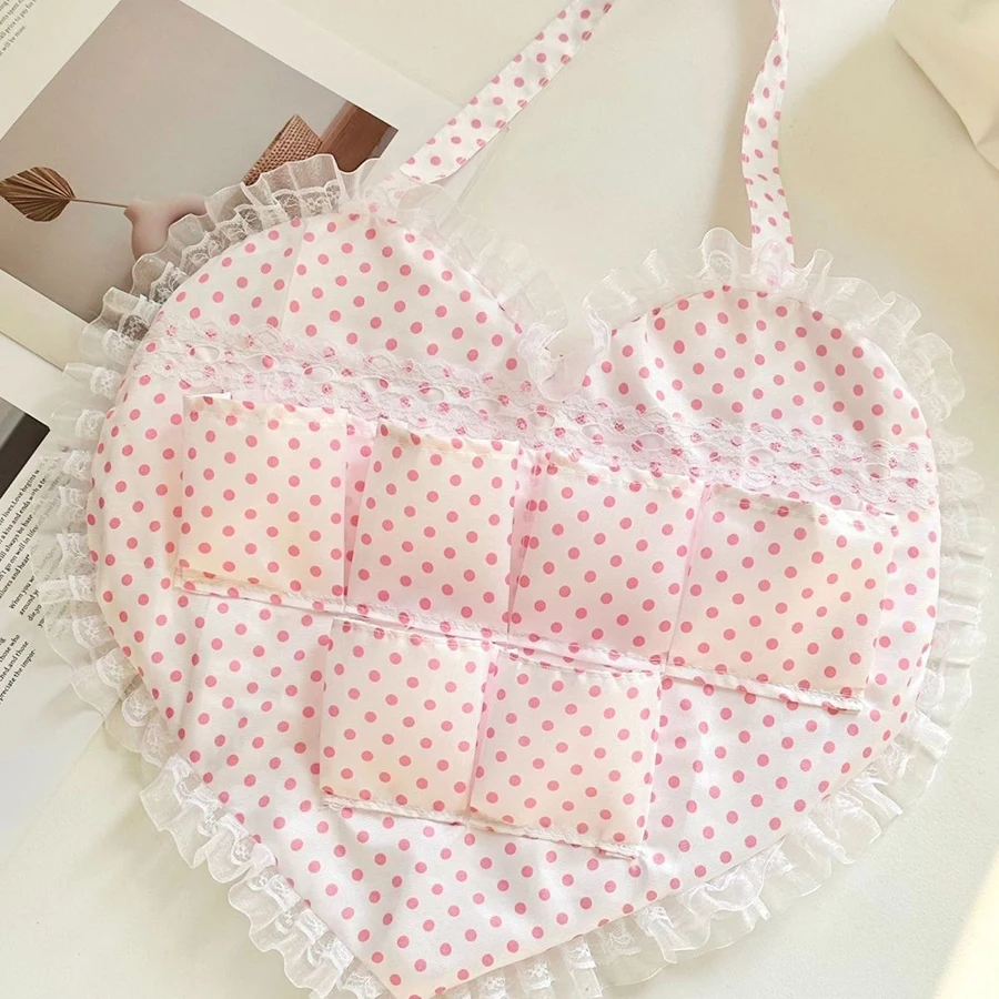 Korean Retro Cute Wall Hanging Storage Bag Doll Organizer Home Decor Lovely Gift For Girls Bedroom Dorm Room Ornament