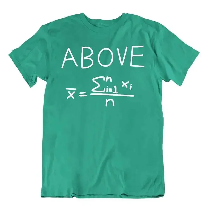 Math Above Average T Shirt Casual Smart Tees Math Functions Funny T Shirt