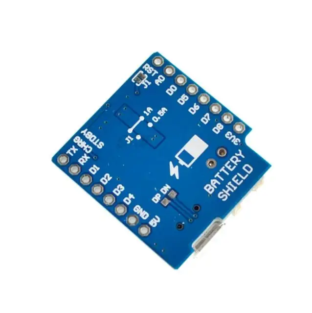 D1 Mini Battery Shield for Wemos USB Single Lithium Battery Charging Boost Module With Pins LED Indicator 5V DC