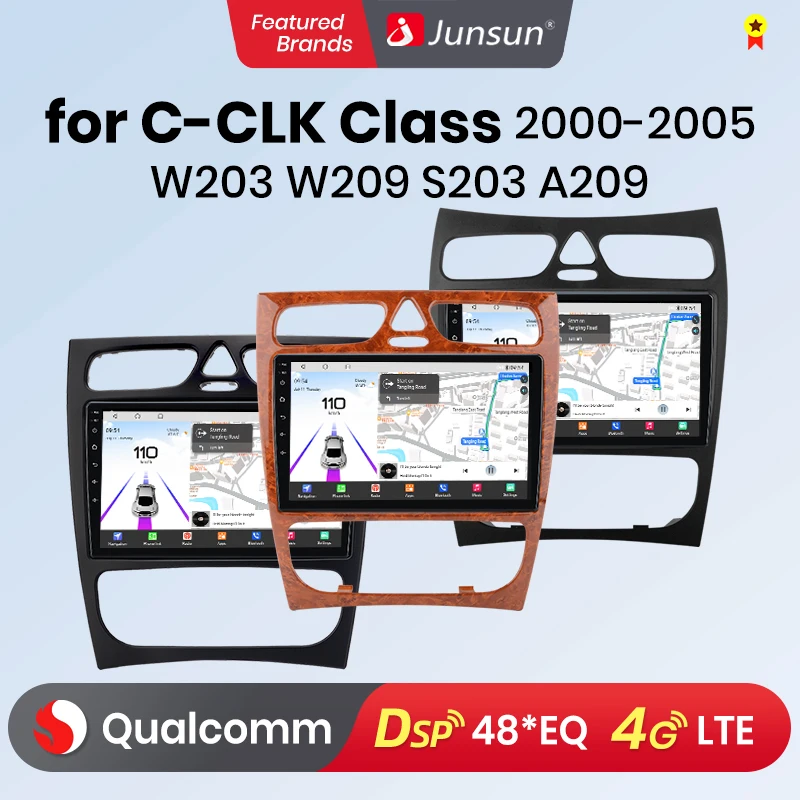 Junsun Qualcomm Car Radio For Mercedes Benz C Class CLK Class W203 W209 S203 A209 2000-2005 CarPlay Autoradio Stereo Multimedia