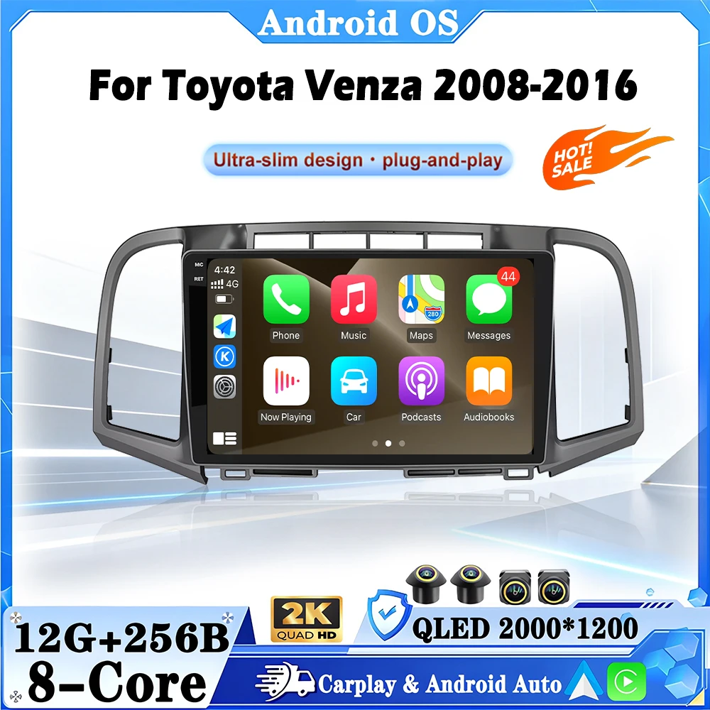 Android 16 Auto Radio For Toyota Venza 2008 2009 2010 2011 2012 2013 2014 2015 2016 4G Car Multimedia GPS Navi auto radio