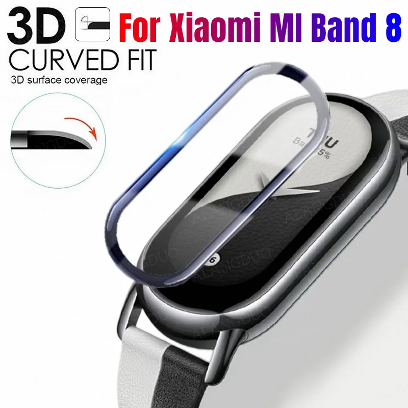 Mi Band 8 3D Full Coverage Screen Protector Film Soft Protective Glass For Mi Band 8 Smart Watch Band Bracelet Accessory
