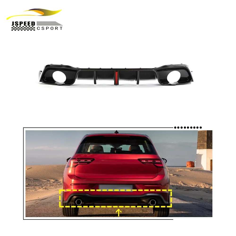 

Suitable for Carbon fiber rear diffuser Suitable for Volkswagen Golf MK8 GTI 2021-2022