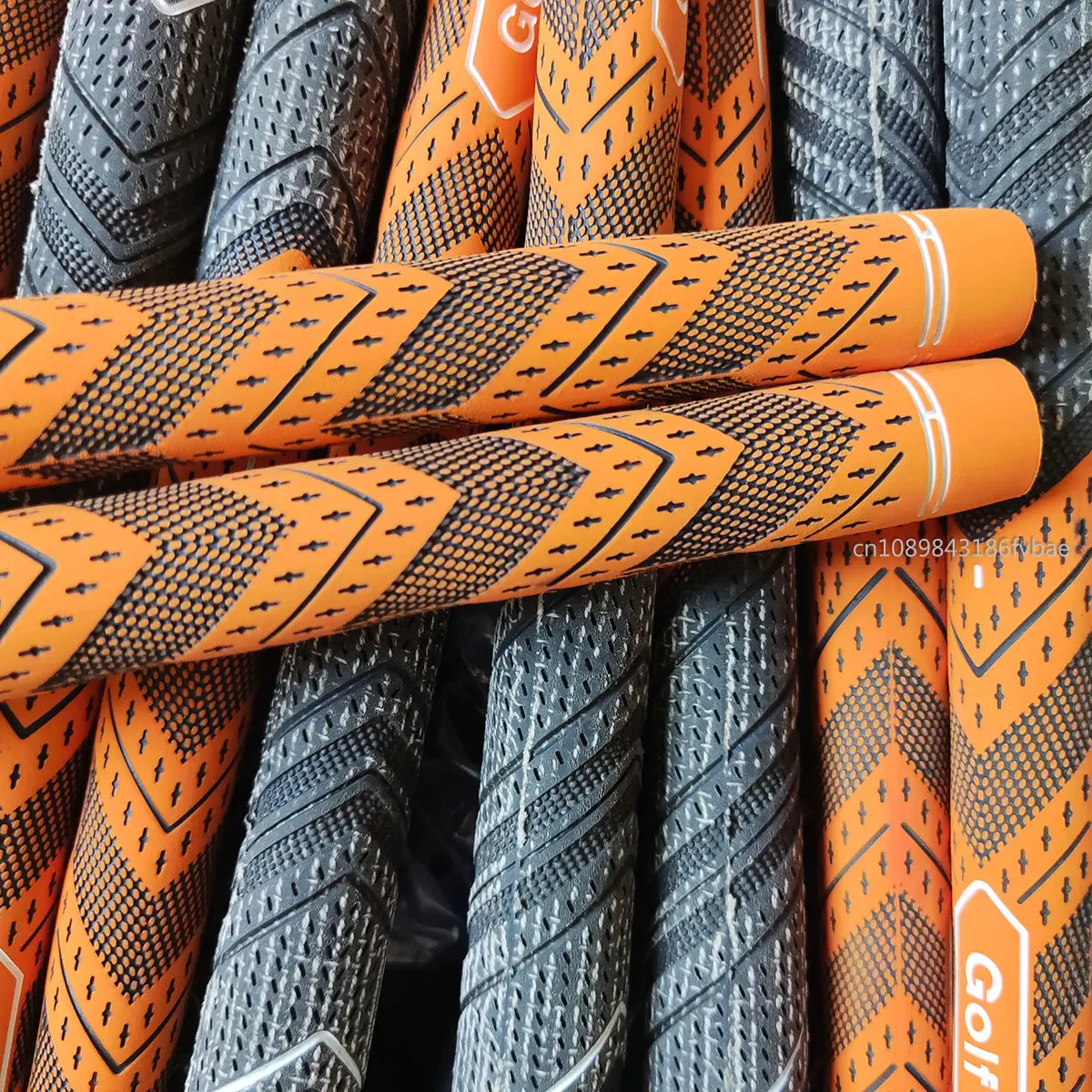 Orange MCC PLUS 4 Golf Grip Rubber Golf Grips Cotton Yarn Golf Club Grips Iron and Wood Standard/Midsize Grip Universal