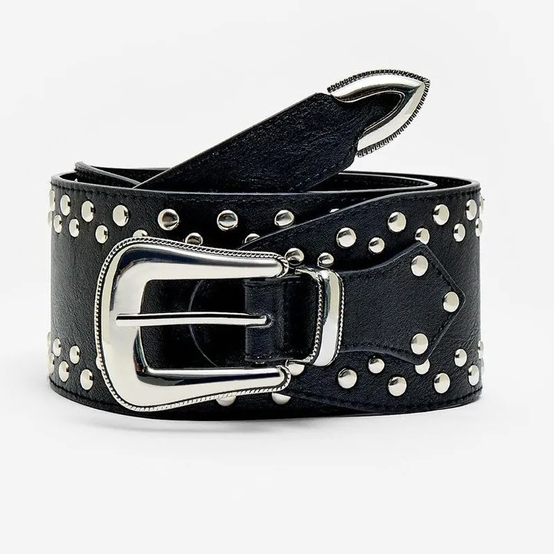 

New Leopard Print Zebra Pattern Rivet Waist Seal Belt Ins Hot-selling Coat Skirt Belt Jeans Belt Belts for Women Luxury