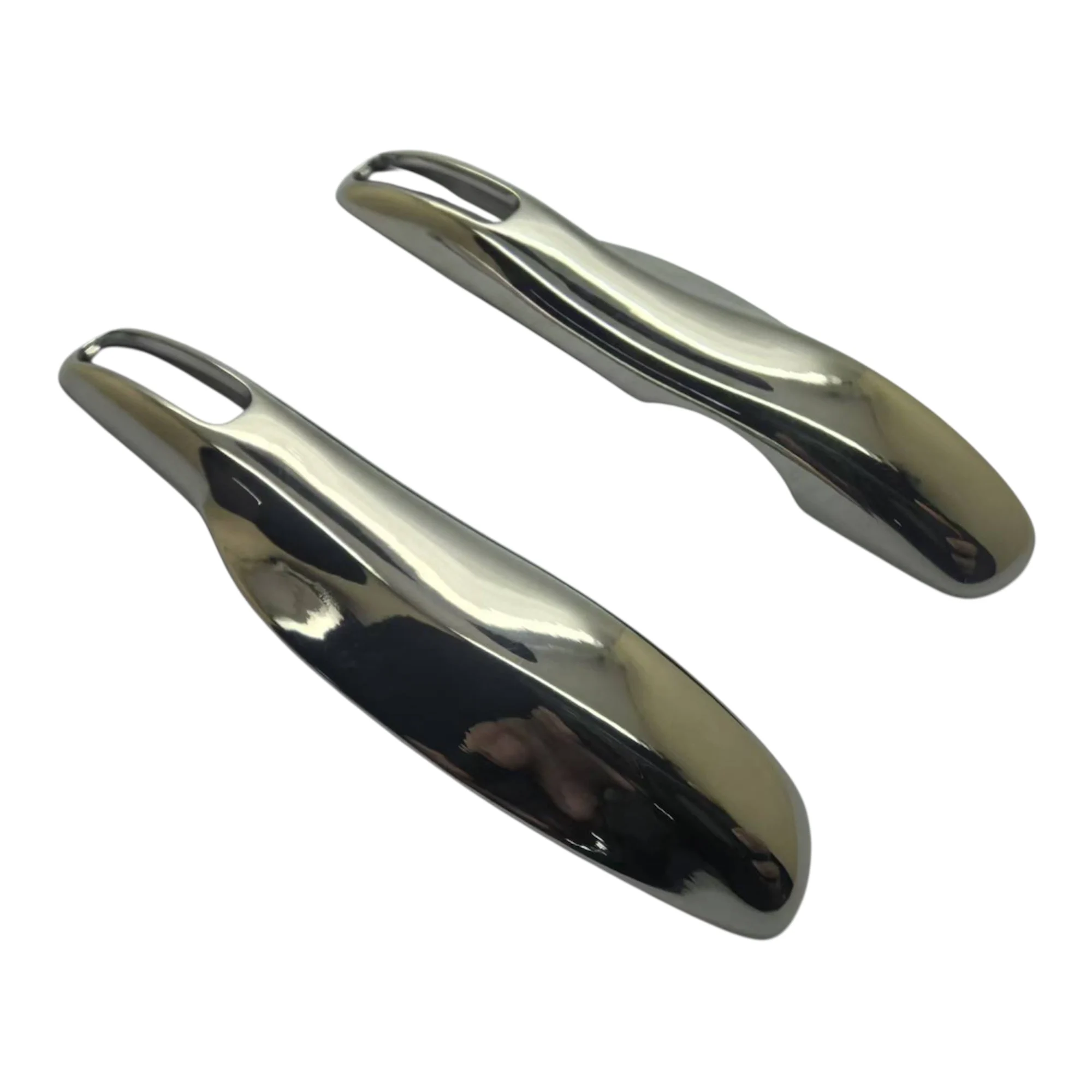 

2 шт. глянцевый хромированный металлический чехол для ключа для Porsche Cayenne Panamera Macan Cayman, чехол для дистанционного брелока