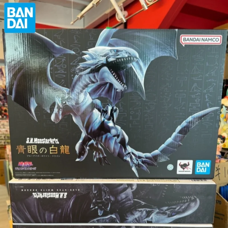 Bandai-Figurine d'action S.H.Monsterarts, Shm Yu-Gi-Oh, Blue Eyes, Dragon blanc, Anime, Modèles, Jouets de décoration de bureau, En stock, Nouveau