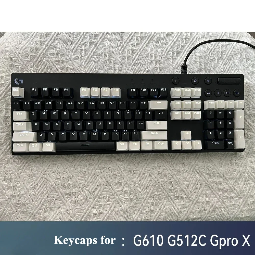 GEFENSI New Original Suitable For Logitech G610 Black Keycaps PBT Translucent Cherry Mechanical Keyboards