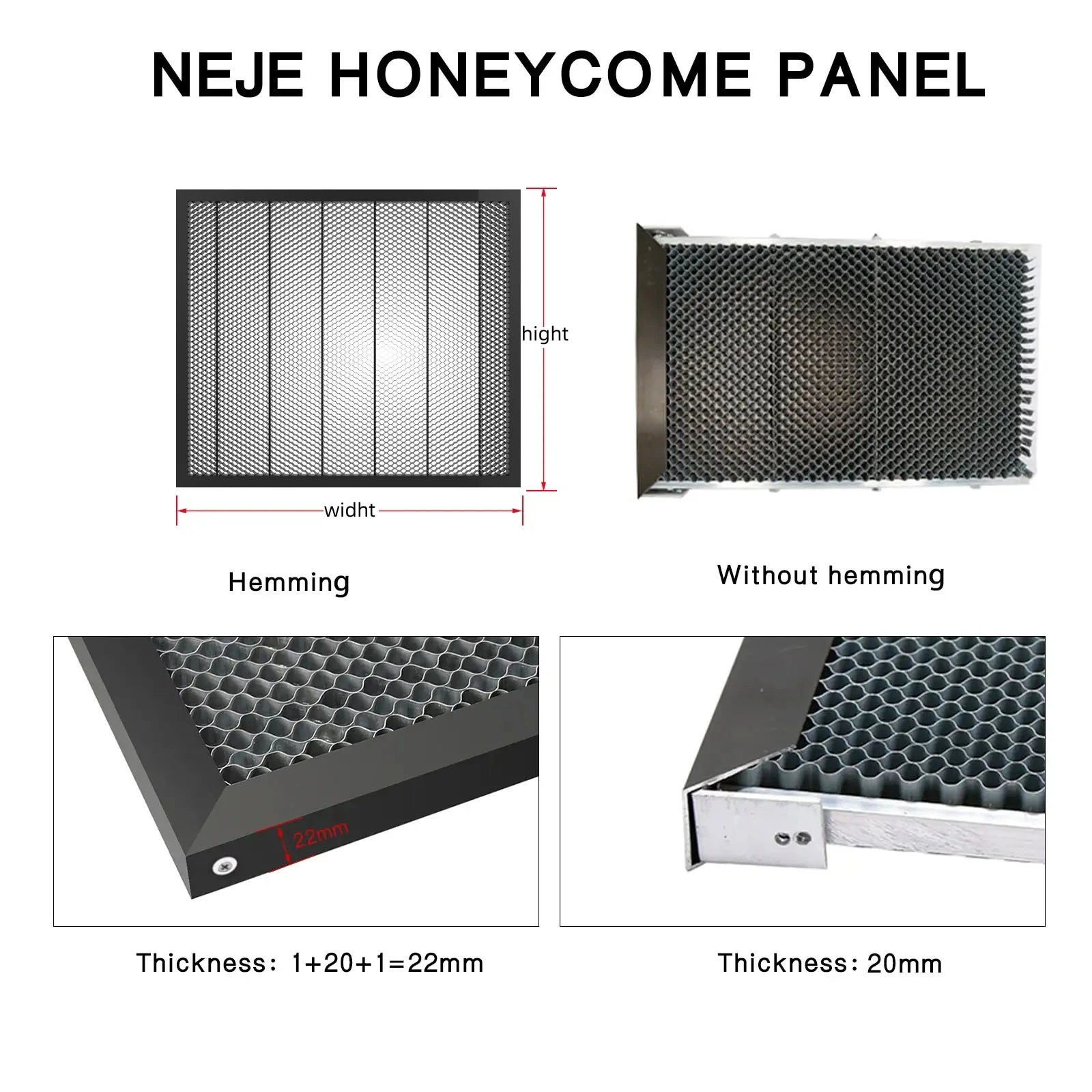 NEJE Laser Honeycomb Bed 500×500mm Honeycomb Panel Work Platform for All Brand CNC Laser Cutter Machine Tools Accessories
