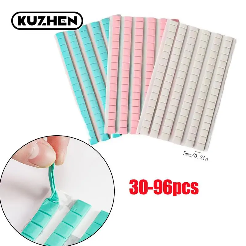 30/42/84/96PCS Nail Adhesive Glue Clay Reusable Tacky Gel for Nail Art Practice Stand Display Holder False Tips Manicure Tools