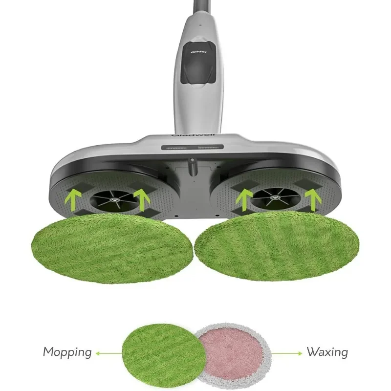 Беспроводная электрическая швабра, спиннер 3 в 1, скруббер и воск, тихий и мощный очиститель, вращающийся скруббер и буфер
