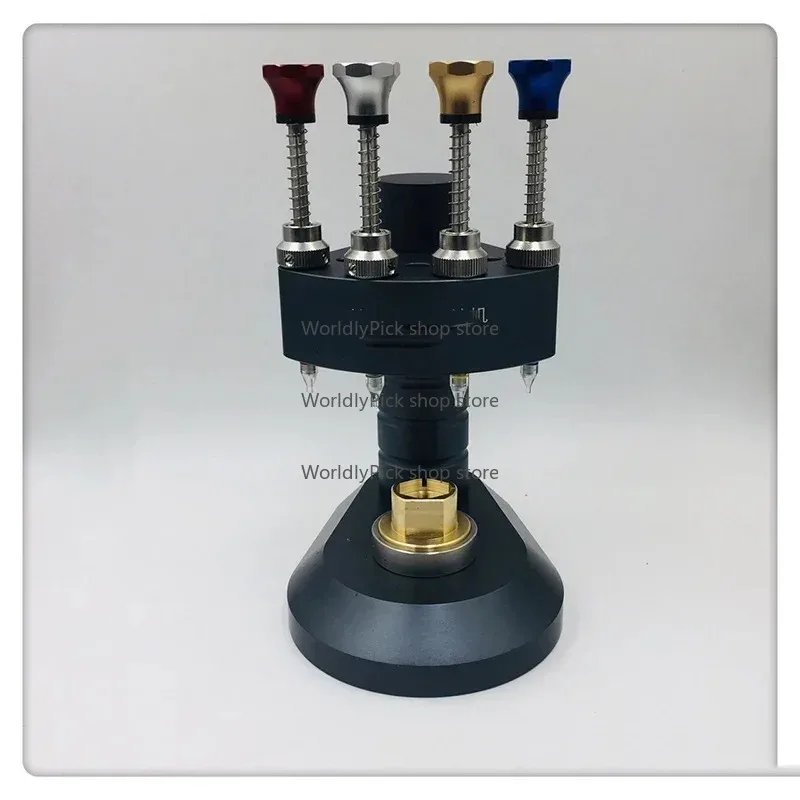 Clock Hand Setting Tool with Four Revolver Clock, Hand Assembly Machine, Manual Repair Table and Tool, GY0105-4