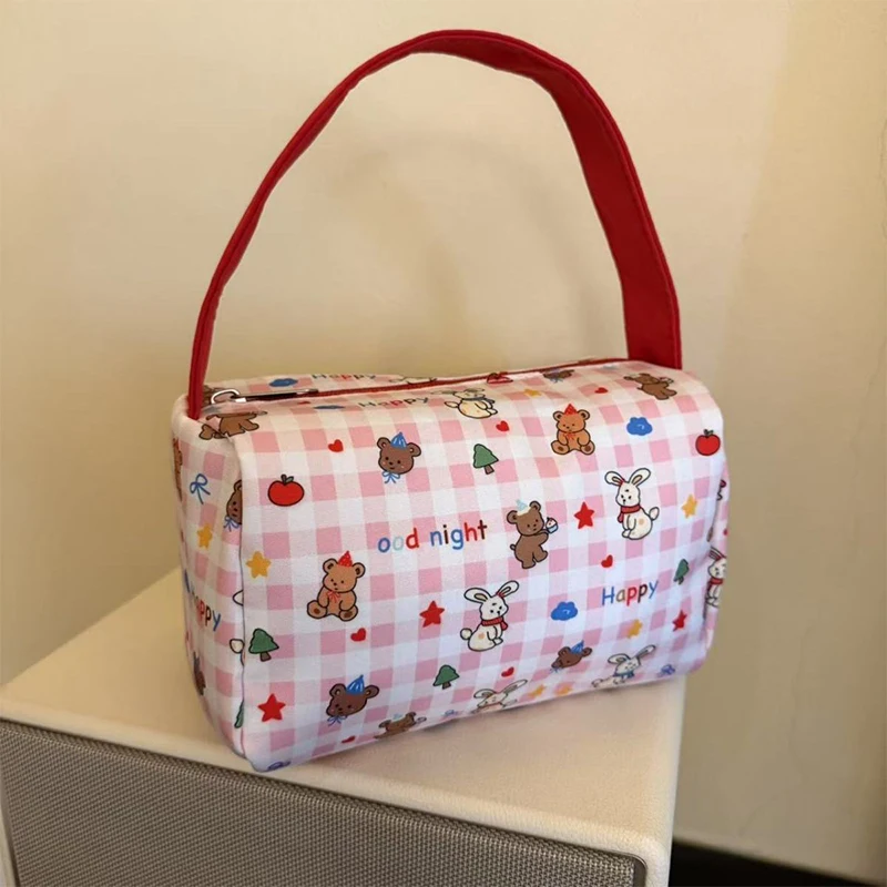 

Fashion Cartoon Print Cosmetic Organizer Casual Makeup Wash Bags Large Capacity Portable Tote Gifts