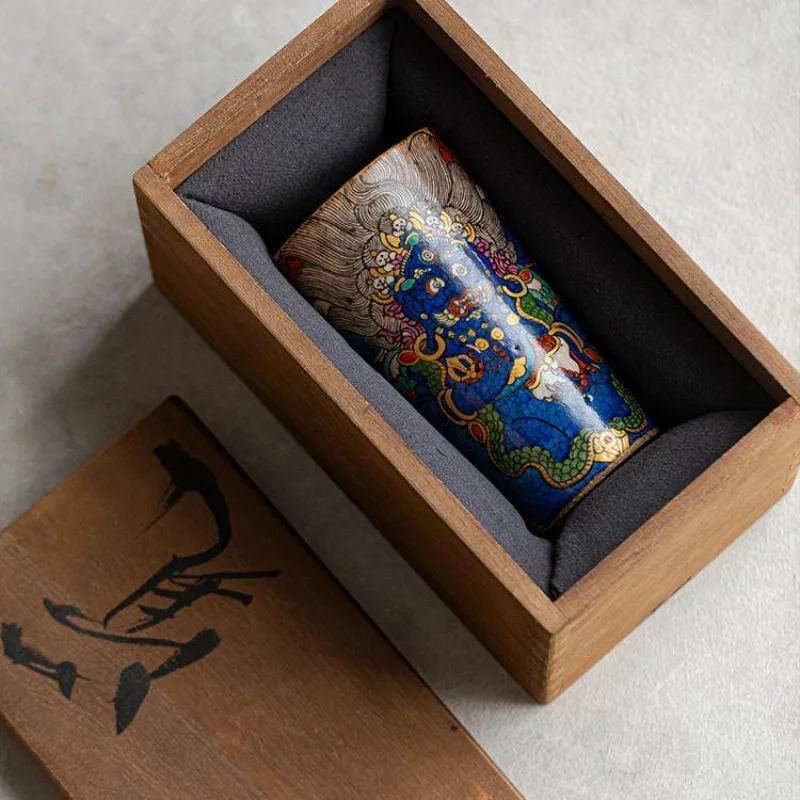Hand painted, firewood burnt rock mine master cup personal special cola cup ceramic kung fu teacup
