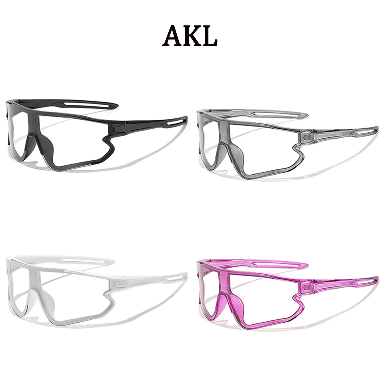 Photochromic Fishing Sunglasses Big Lens Men Women Outdoor Sports MTB Bike Cycling Running Hiking Goggles Sunlight to Grey