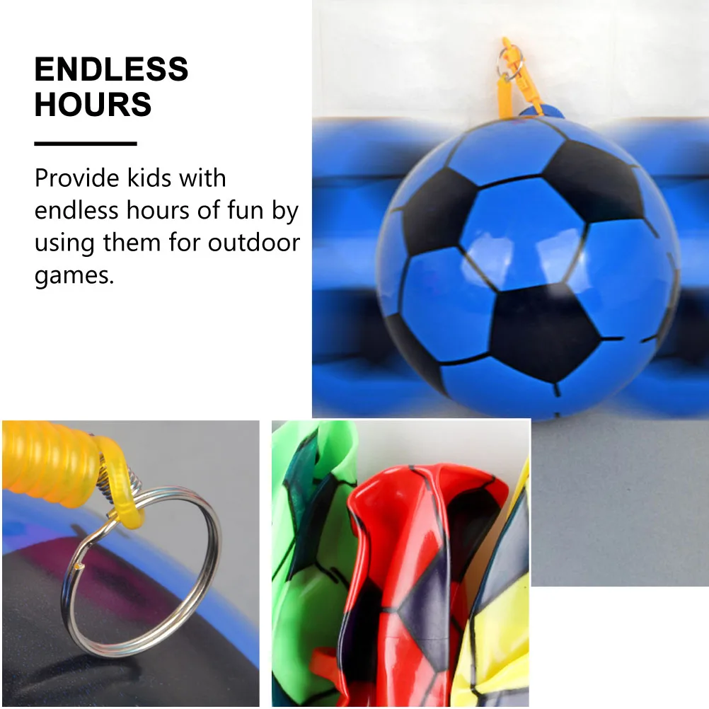 

6 Pcs Kids Football Child Inflatable Toy Soccer Play PVC Toys Training Children