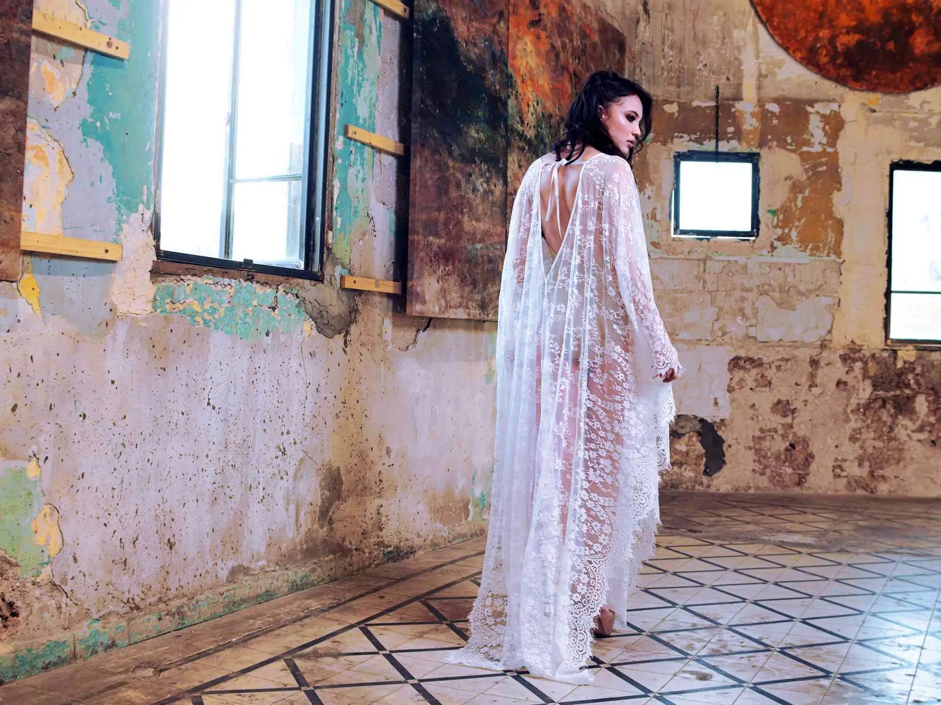 Sexy Lace See-tough Long Dr Loose Beachwear Sun Protection Clothing Cover-up V-ne Street Sle Summer Dr