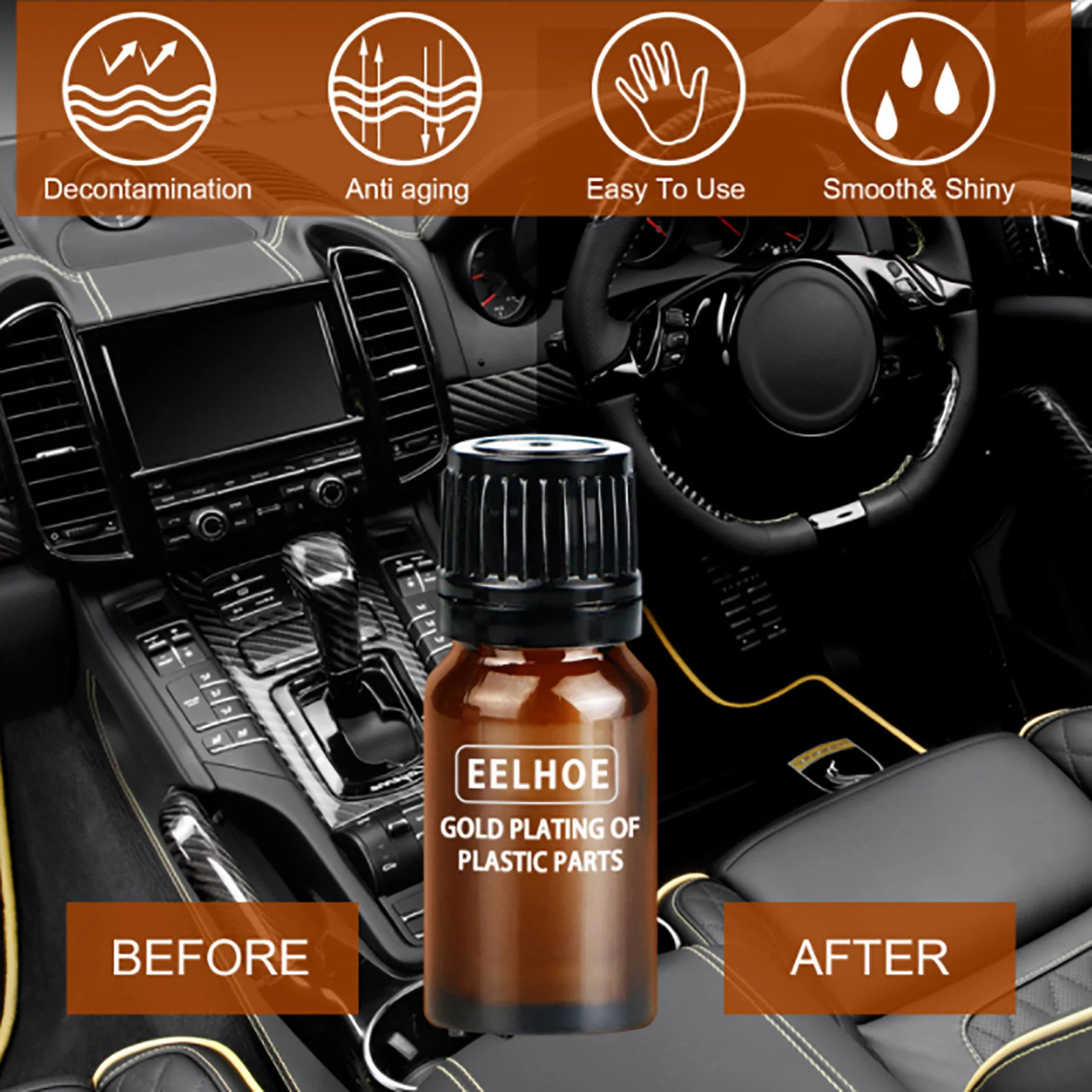 

Plastics Parts Refurbish Agent Car Cleaner & Restorer With Sponge Coating Paste Maintenance Car Cleaner Multi Restore