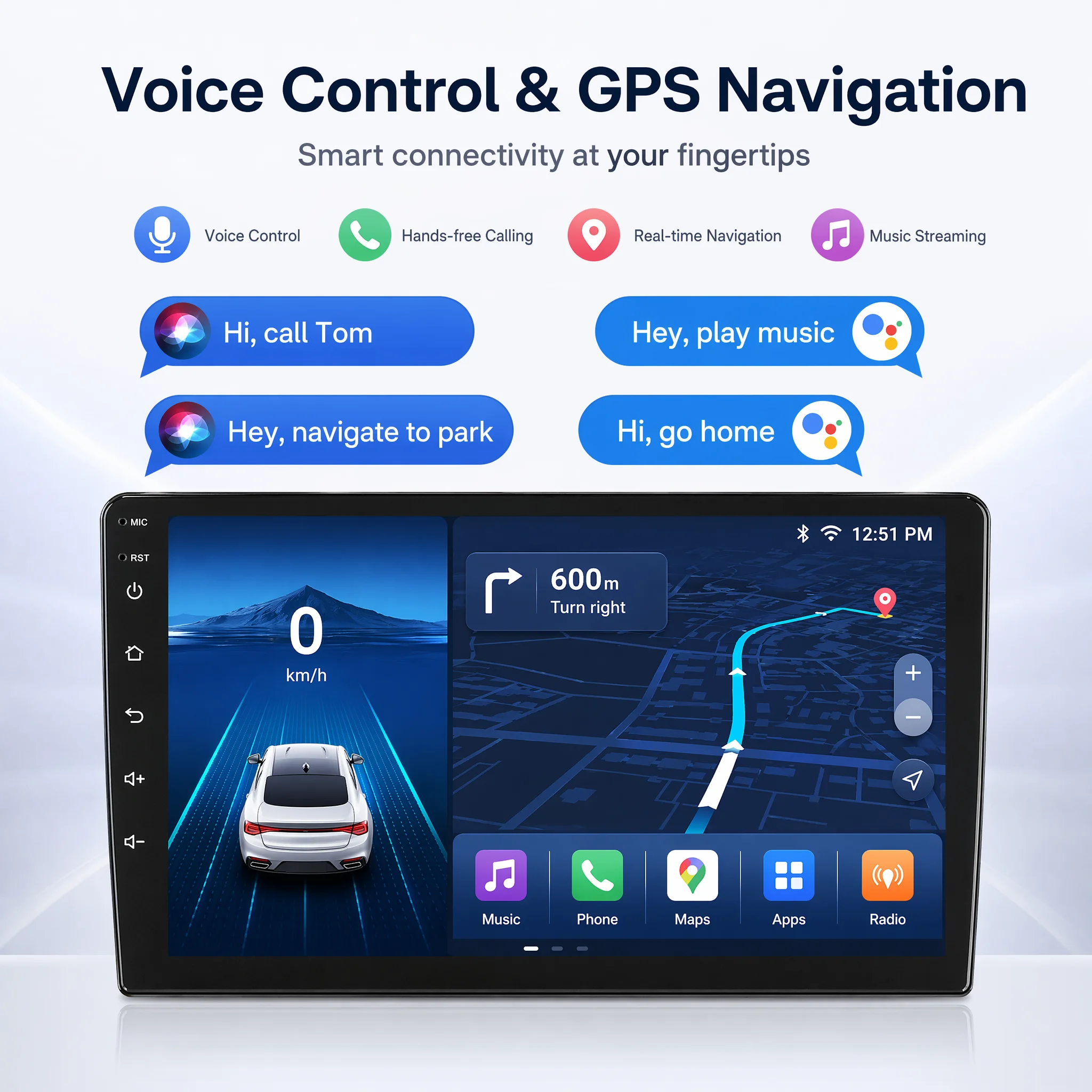 ESSGOO Android 15 Wireless Carplay Car Radio 2 Din 7
