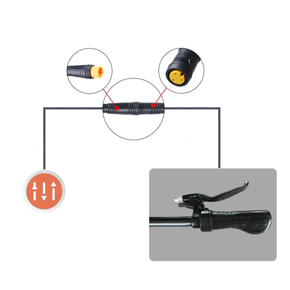 

Ebike Полуповоротный разъем дроссельной заслонки Половина длина MTB Велосипед со средним приводом Шоссейный велосипед Дроссельная заслонка Поворотная ручка Электрический велосипед